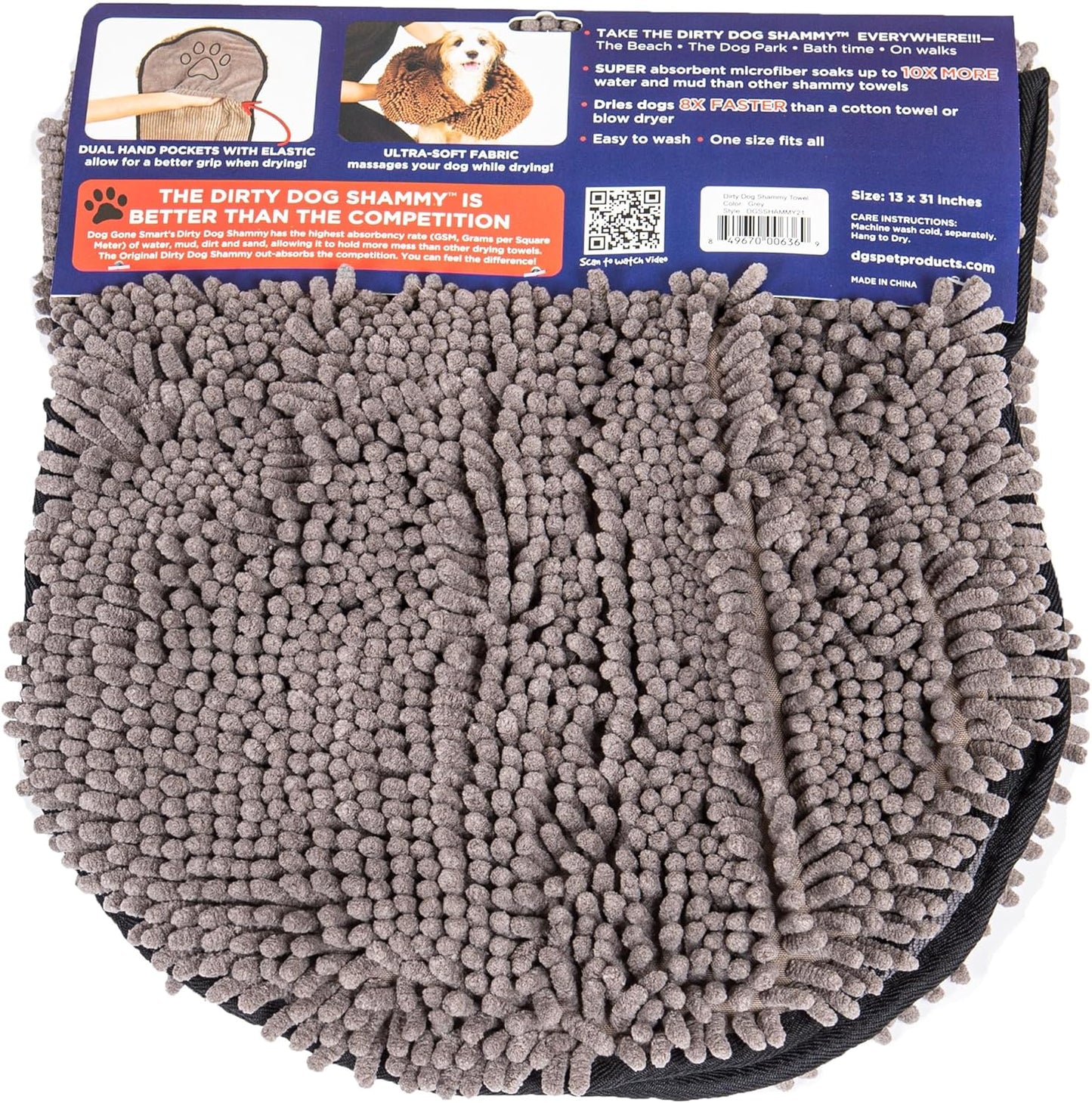 the Dirty Dog Bath Towel - Plush Shammy Towel for Dogs