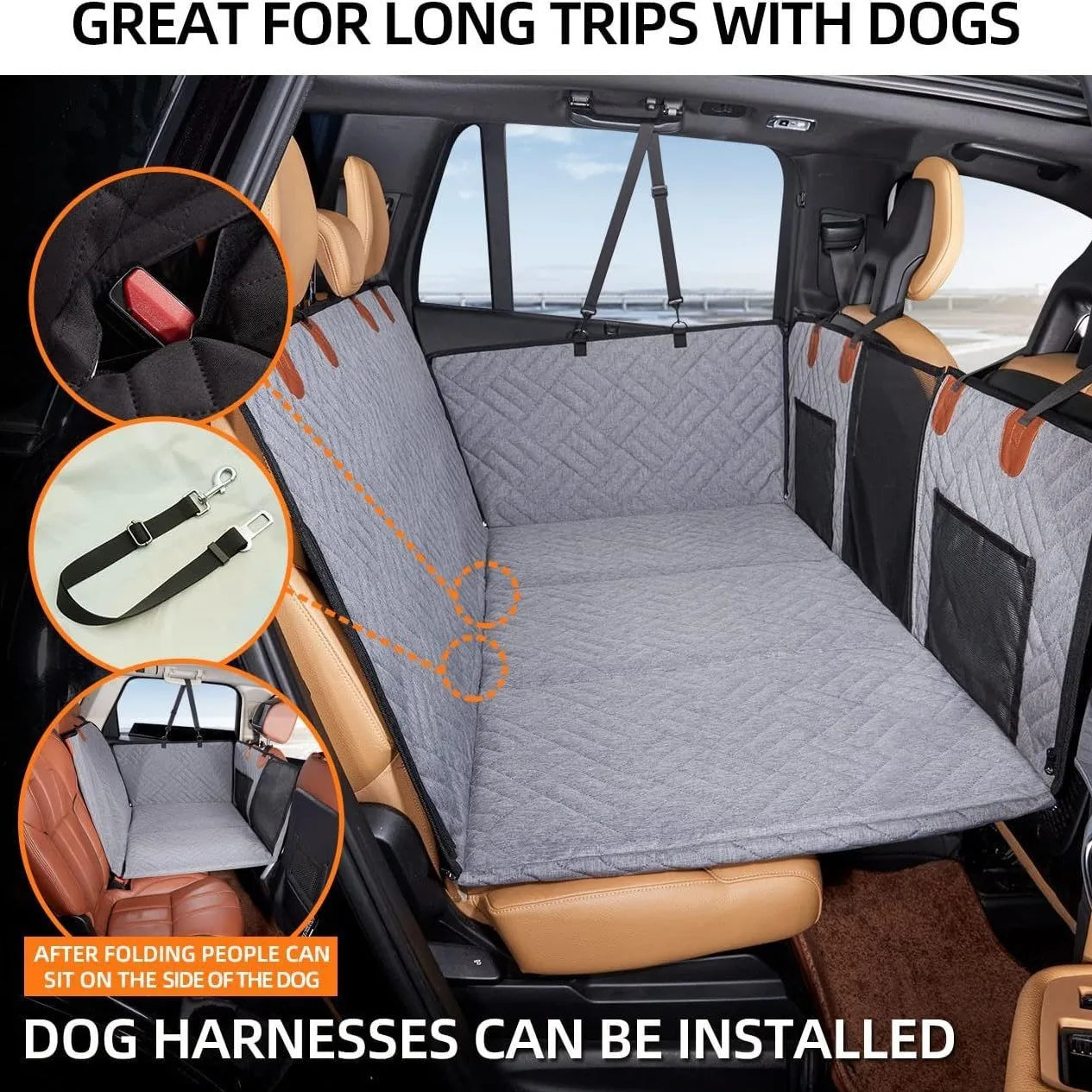 Dog Car seat Cover - Waterproof, Spacious, Easy Setup